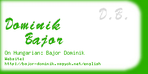 dominik bajor business card